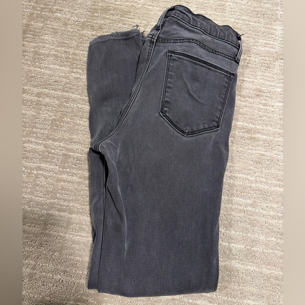 GAP Black high waisted fringe Denim skinny Jeans